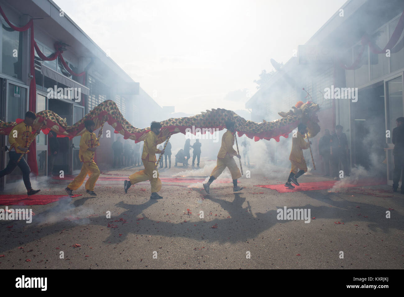 Célébrations du nouvel an chinois 2017 à Prato, Italie Banque D'Images