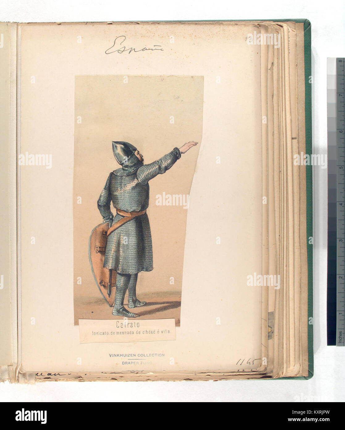 Le portrait du XIIe siècle montre un chevalier vêtu d'une armure de mailles et de plaques, portant un pardessus avec des armes héraldiques et brandissant une épée et un bouclier ; la représentation reflète le rôle des guerriers montés dans la société féodale et le symbolisme du statut martial dans les centres urbains médiévaux. Banque D'Images