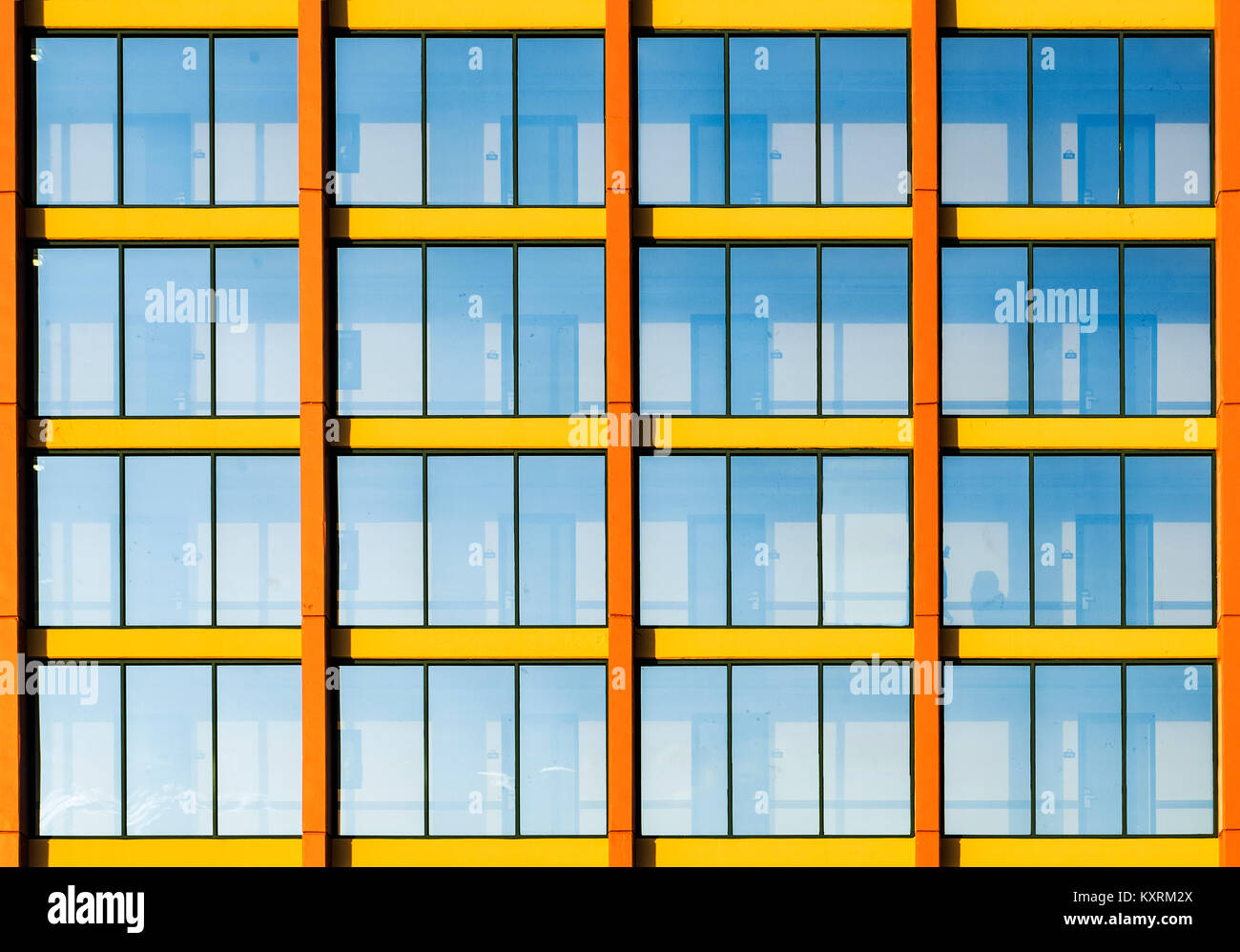 Détail graphique d'un bâtiment de l'hôtel de l'extérieur. Banque D'Images