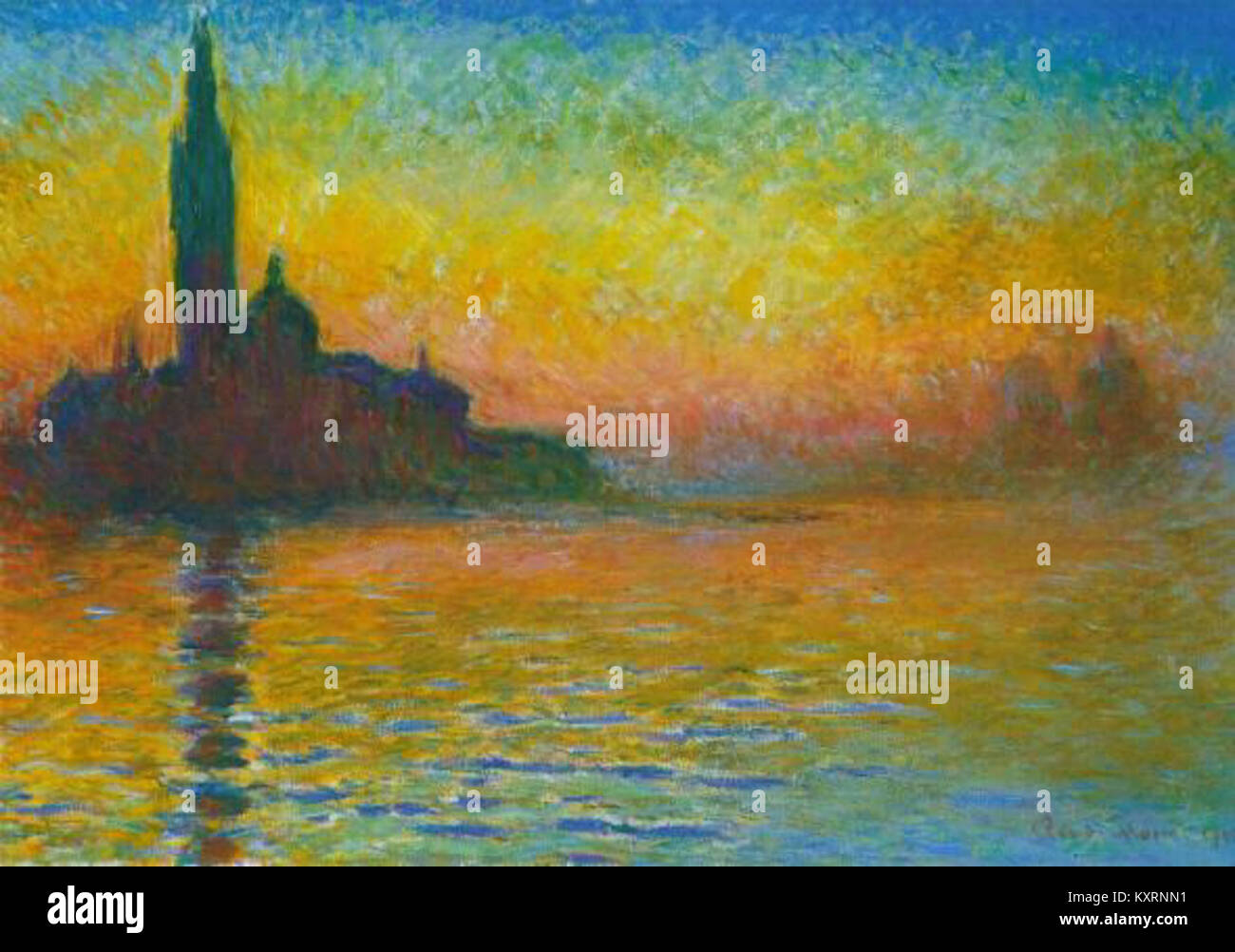 Claude Monet - Crépuscule, Venise - Musée d'Art Bridgestone Tokyo Banque D'Images Claude Monet - Crépuscule, Venise - Musée d'Art Bridgestone Tokyo Banque D'Images