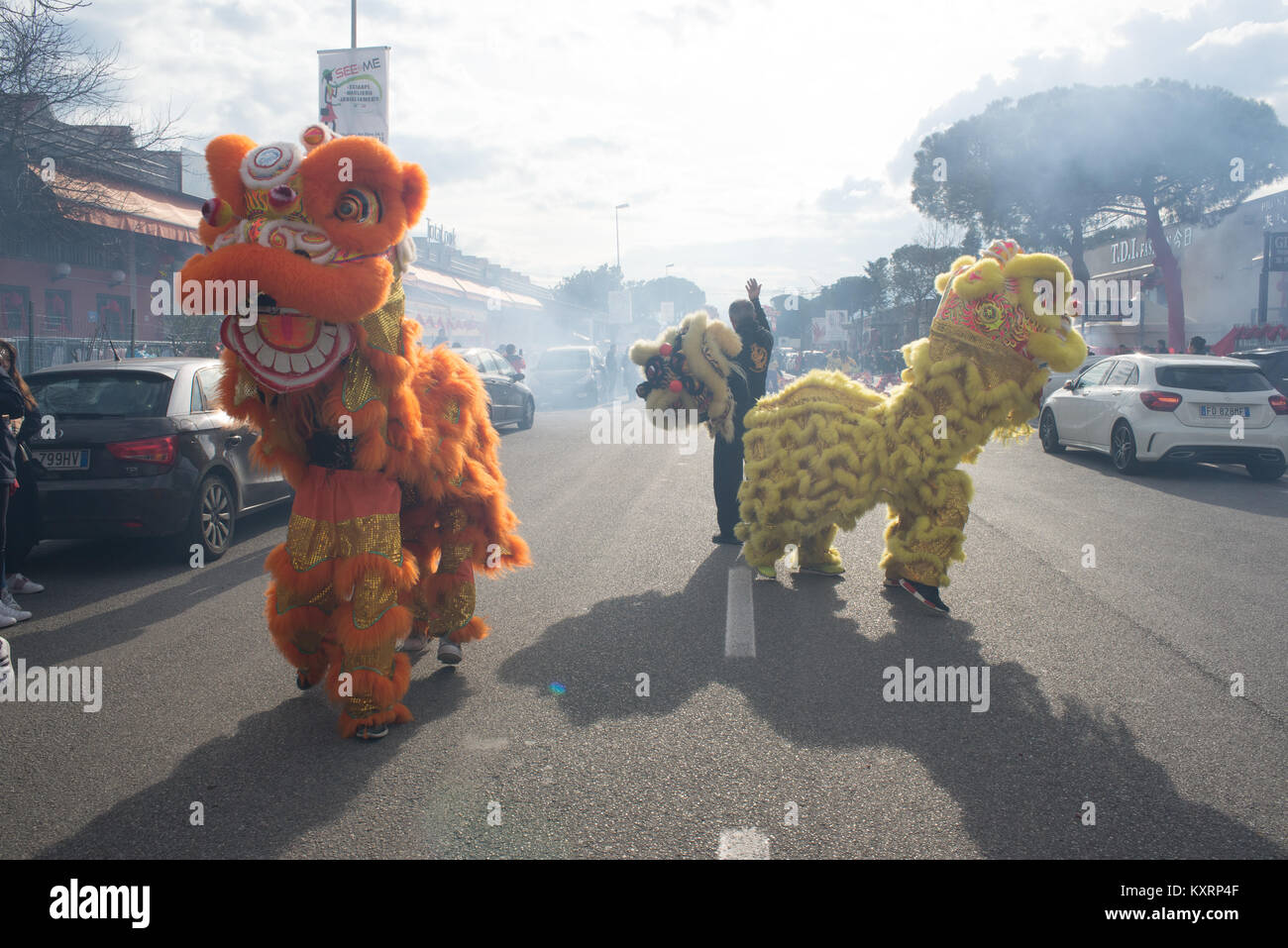 Célébrations du nouvel an chinois 2017 à Prato, Italie Banque D'Images