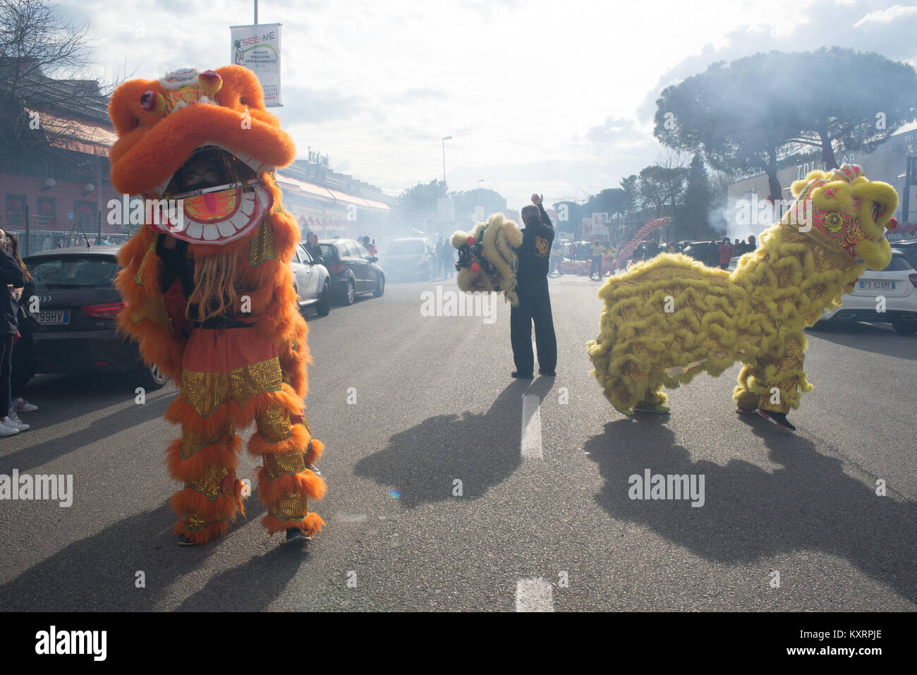 Célébrations du nouvel an chinois 2017 à Prato, Italie Banque D'Images