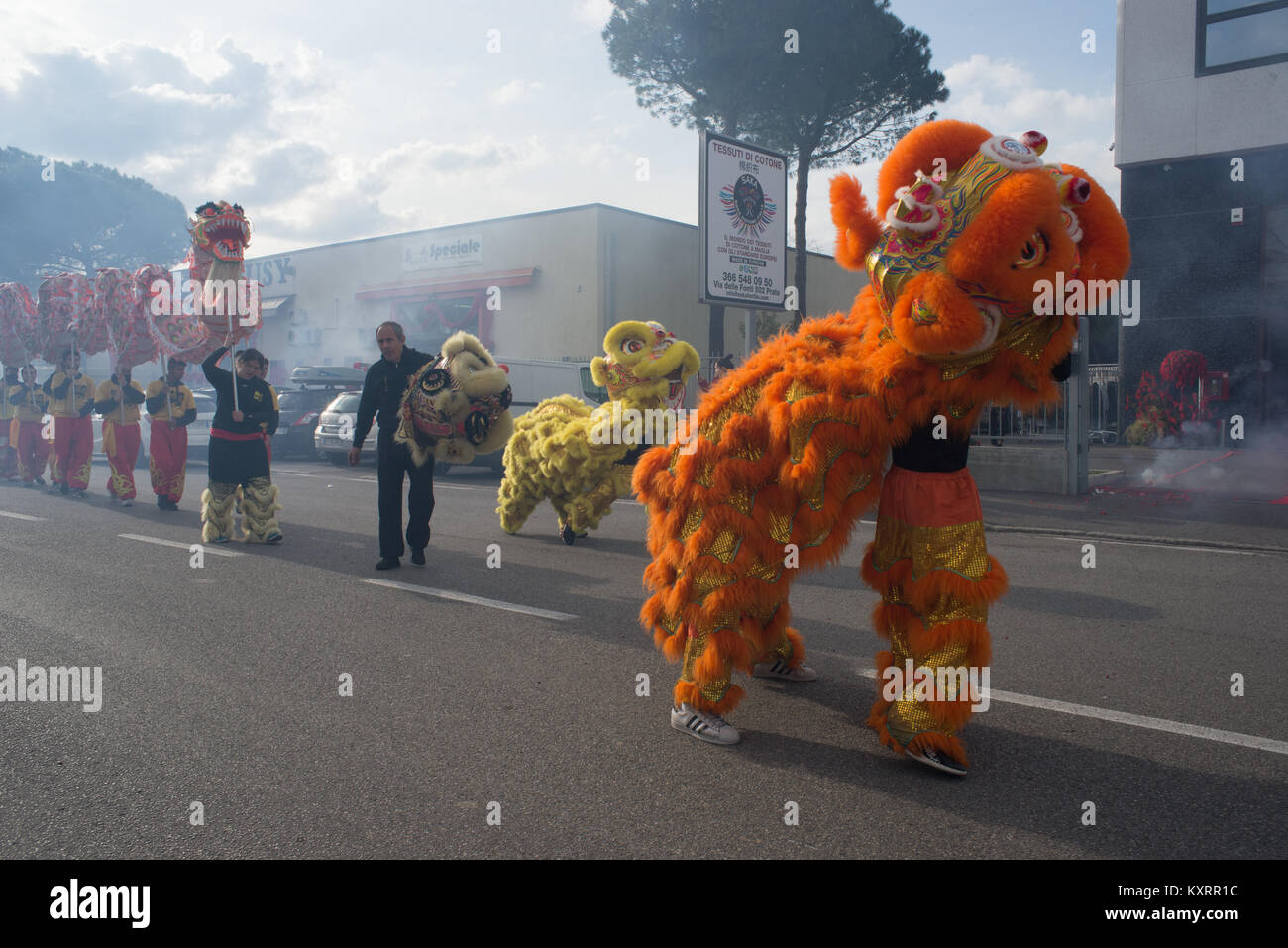 Célébrations du nouvel an chinois 2017 à Prato, Italie Banque D'Images