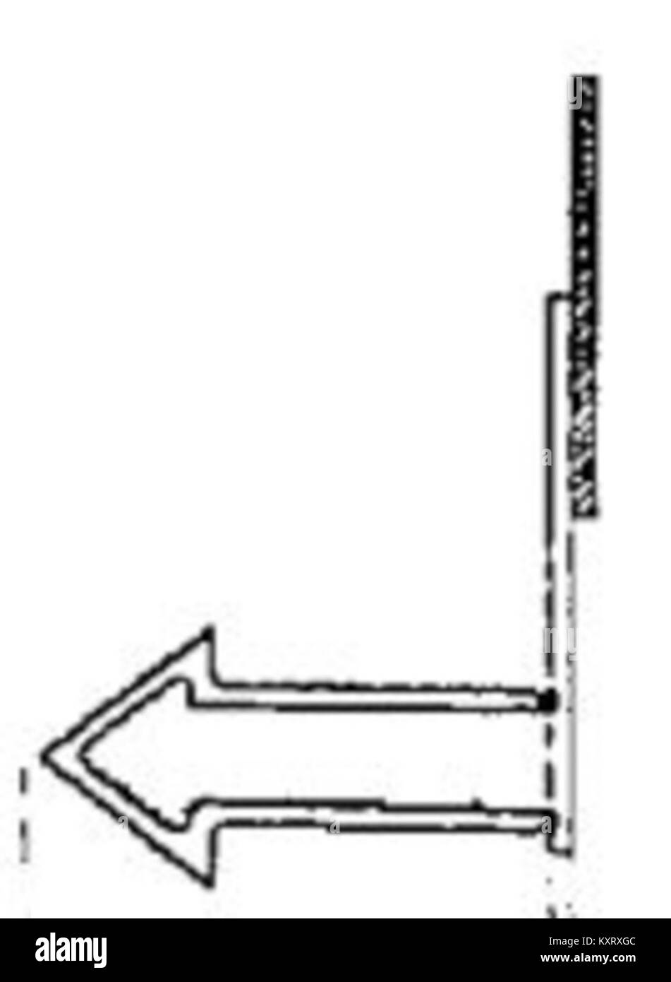 Un panneau routier tchécoslovaque de 1938 étiqueté CS1938 B13a, indiquant une interdiction de stationnement dans une direction ou une section spécifique. Le panneau reflète les premières réglementations européennes normalisées en matière de circulation. Banque D'Images