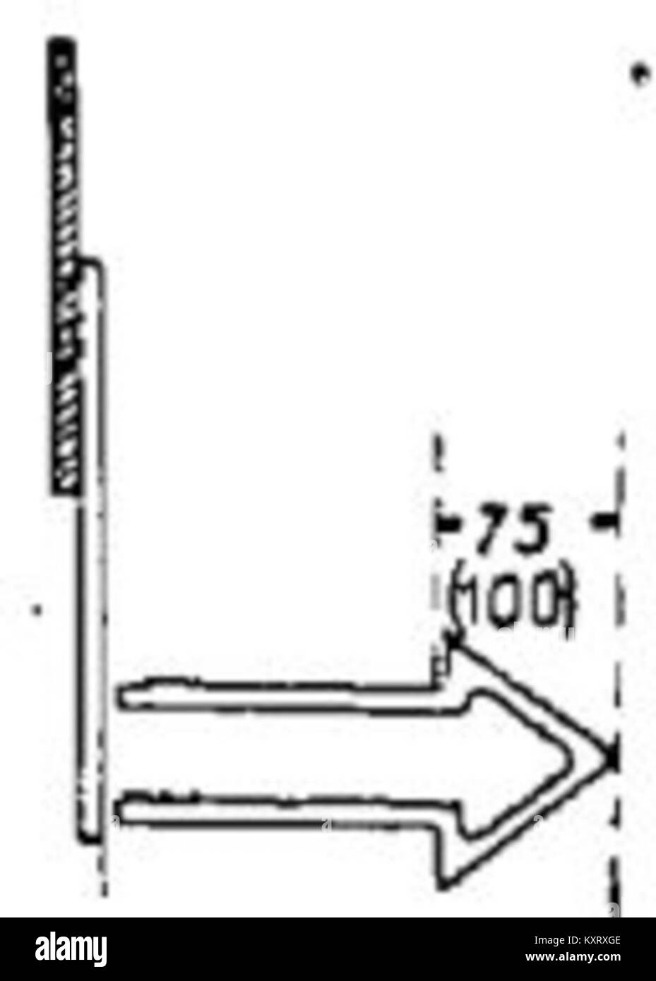 Un panneau routier tchécoslovaque de 1938 étiqueté « B13a » indiquant une interdiction de stationnement dans une direction ou une section spécifique, qui fait partie du système de réglementation de la circulation du pays. Banque D'Images