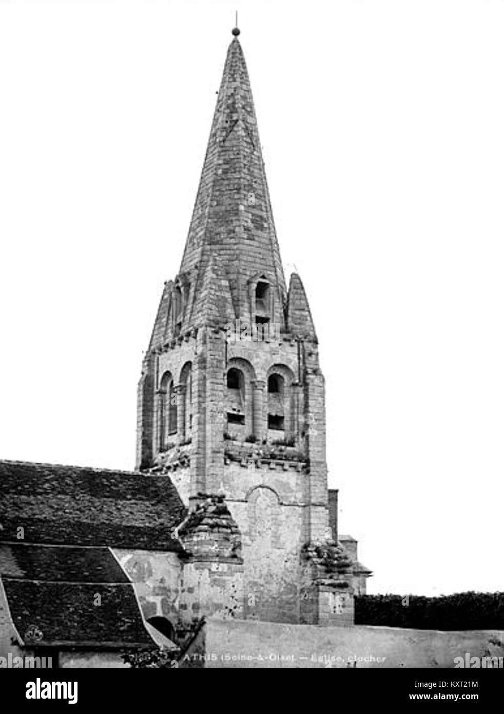 Eglise - clocher - Athis-Mons - Médiathèque de l'architecture et du patrimoine - APMH00007136 Banque D'Images