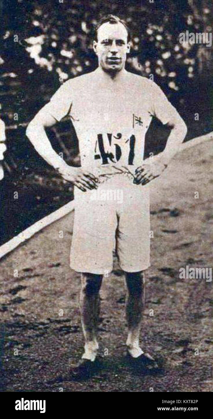 Eric Liddell aux JO de 1924 (vainqueur du 400 mètres) Banque D'Images