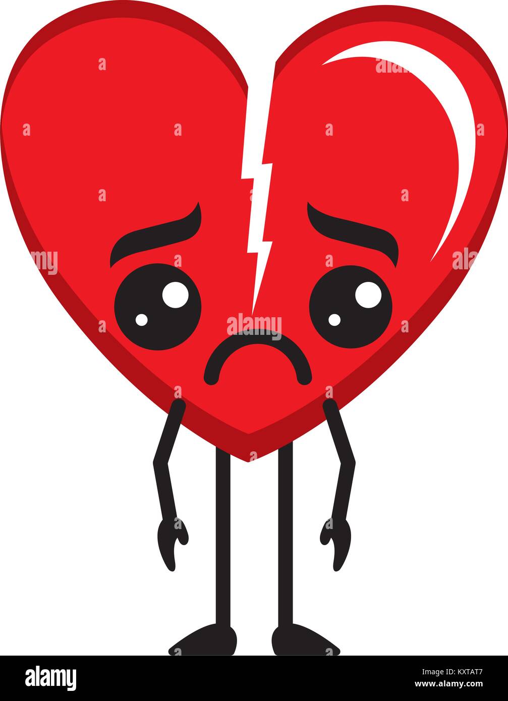 Broken Heart Love caract re kawaii Image Vectorielle Stock Alamy