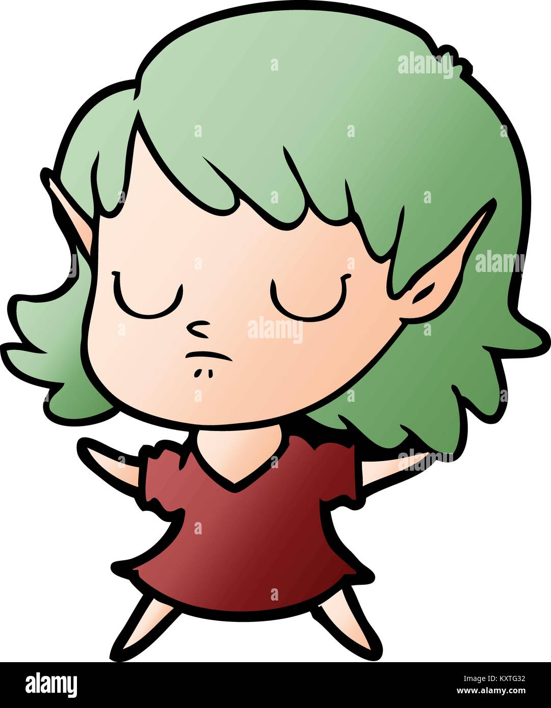 Woman as an elf Banque d'images vectorielles - Alamy