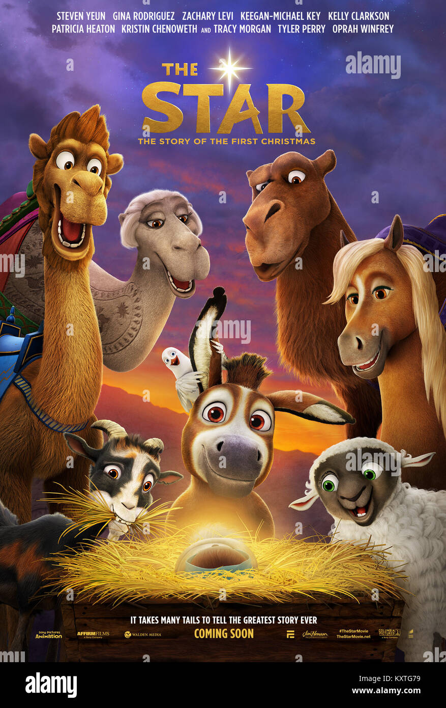 DATE DE SORTIE : Novembre 17, 2017 Title : La Star Studio : Columbia Pictures Réalisateur : Timothy Reckart PLOT : un petit âne mais courageux et ses amis animaux deviennent les héros méconnus de la première Noël. Avec : Affiches (crédit Image : © Columbia Pictures/photos) Banque D'Images