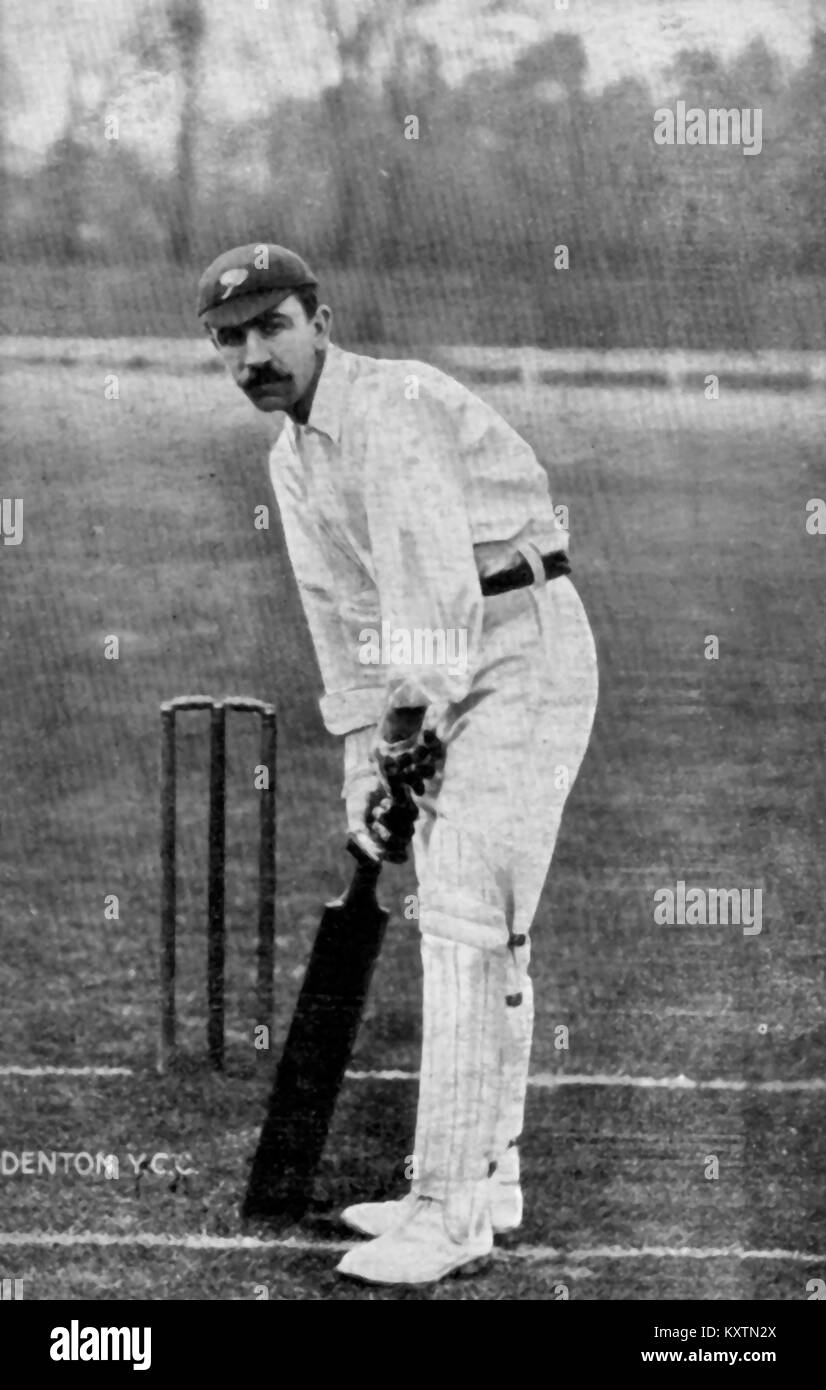 David Denton, (1874-1950) Angleterre et Yorkshire Cricket Club batteur Banque D'Images