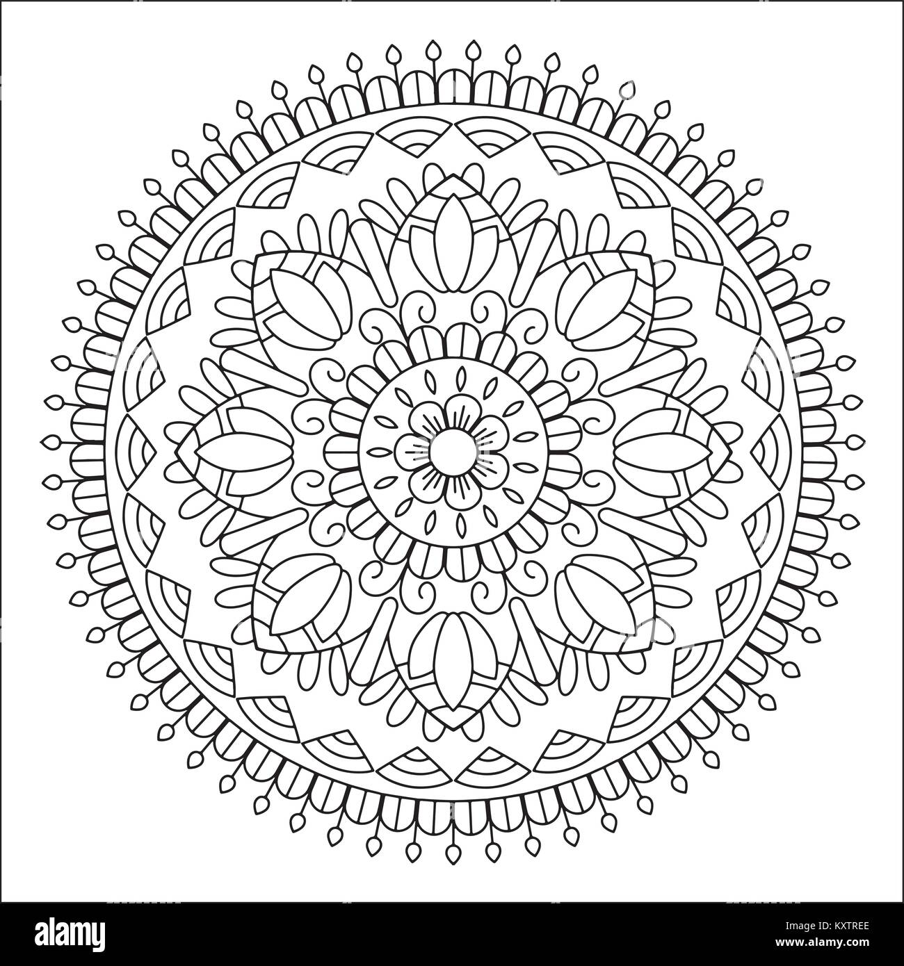 Mandala fleur vector illustration Illustration de Vecteur