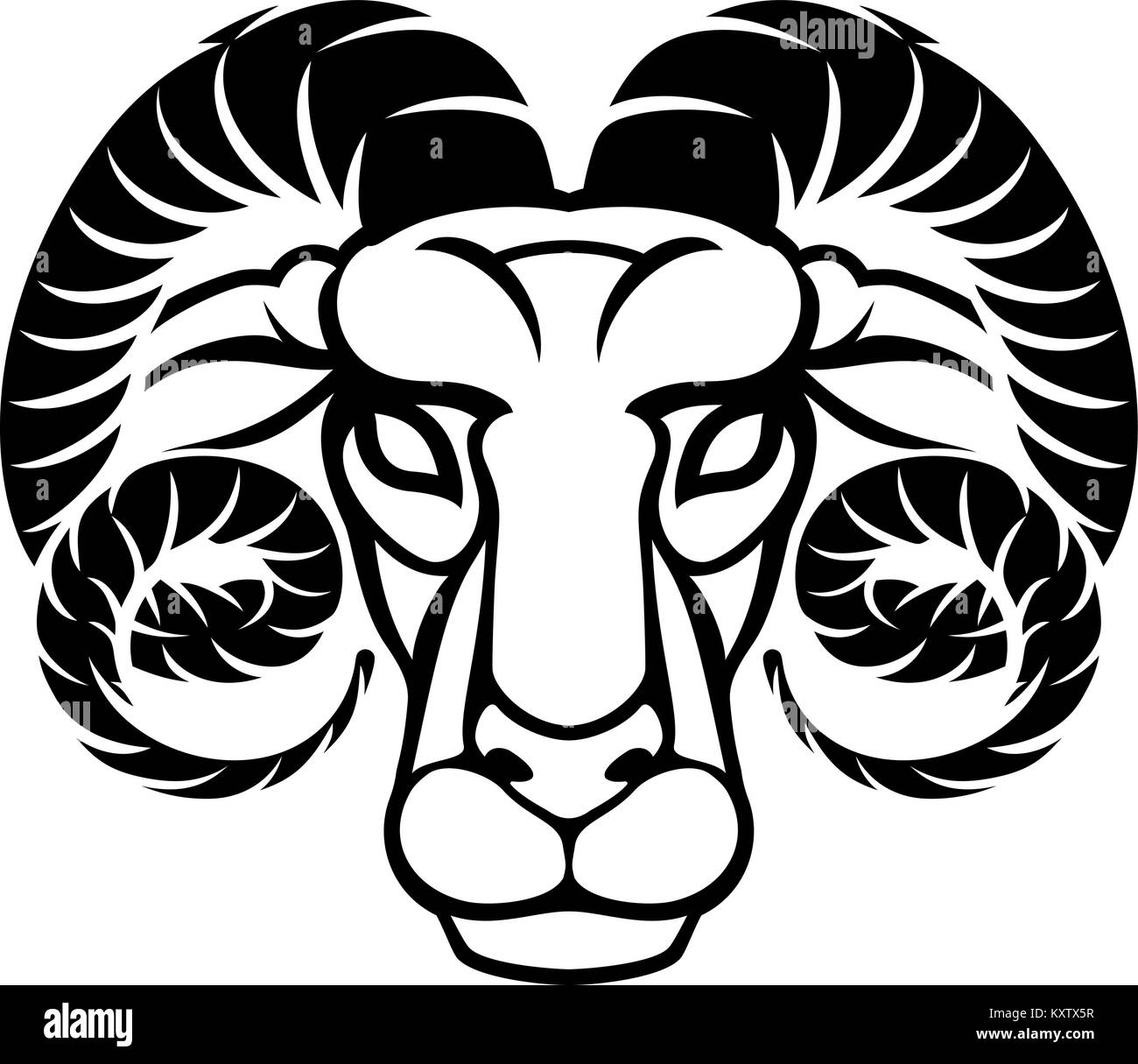 Signe du Zodiaque Astrologie horoscope Bélier Illustration de Vecteur