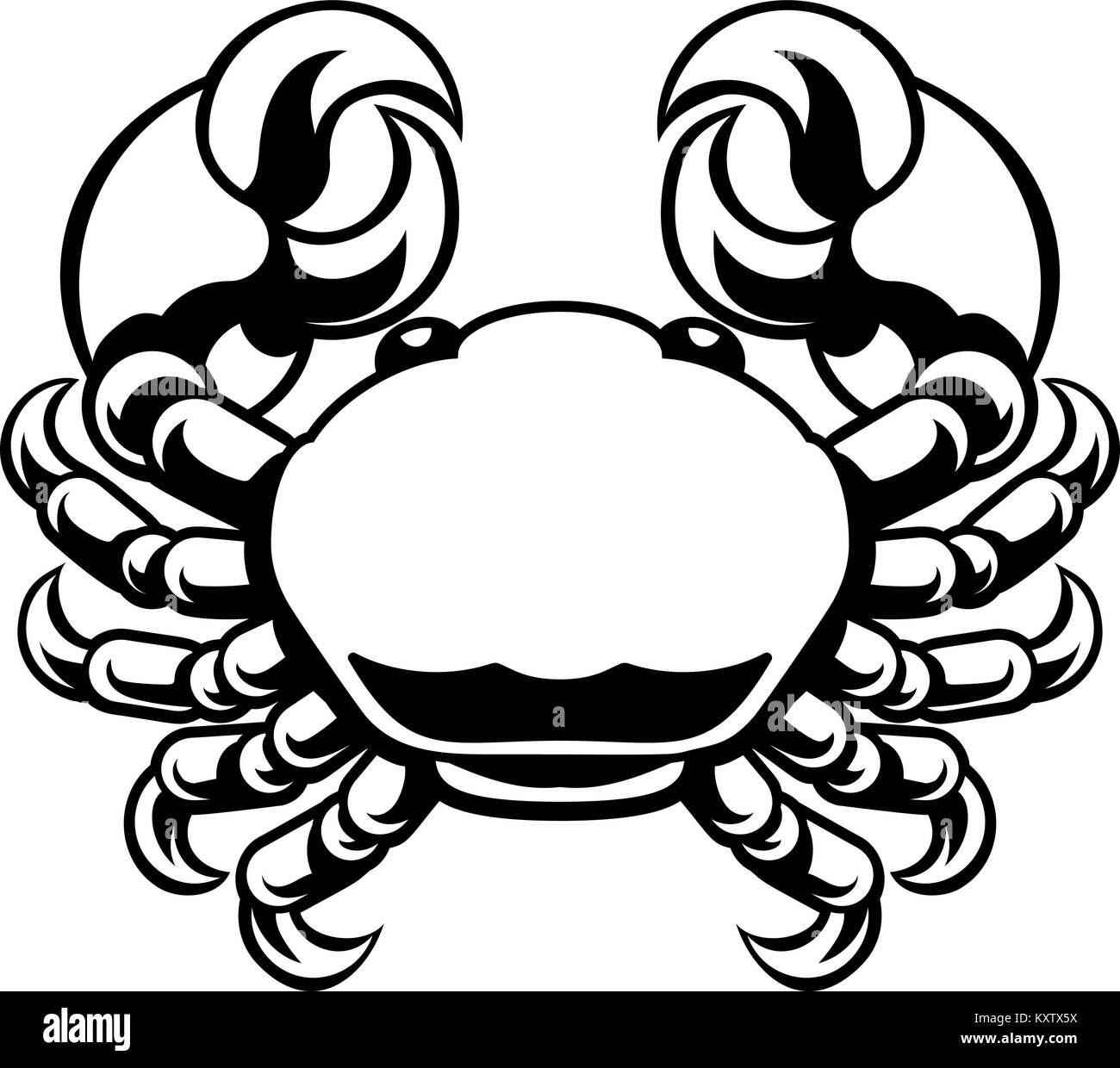 Horoscope zodiaque Cancer Crabe Sign Illustration de Vecteur