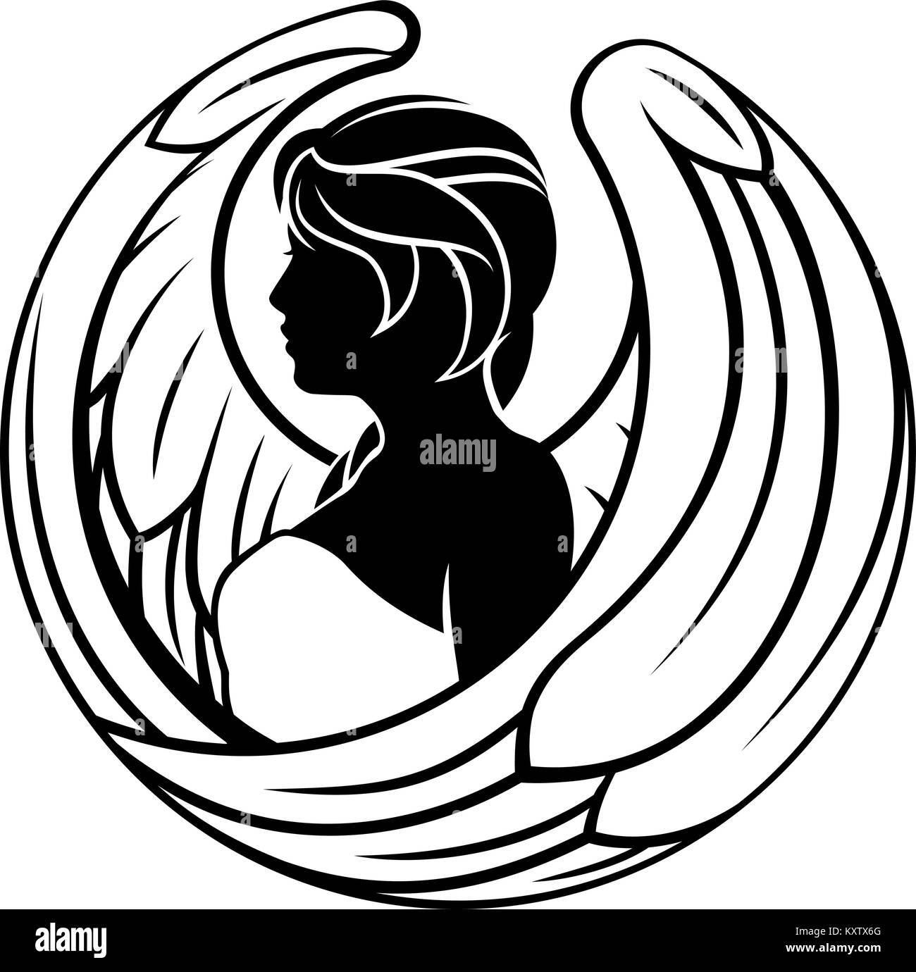 Horoscope vierge signe du Zodiaque Illustration de Vecteur