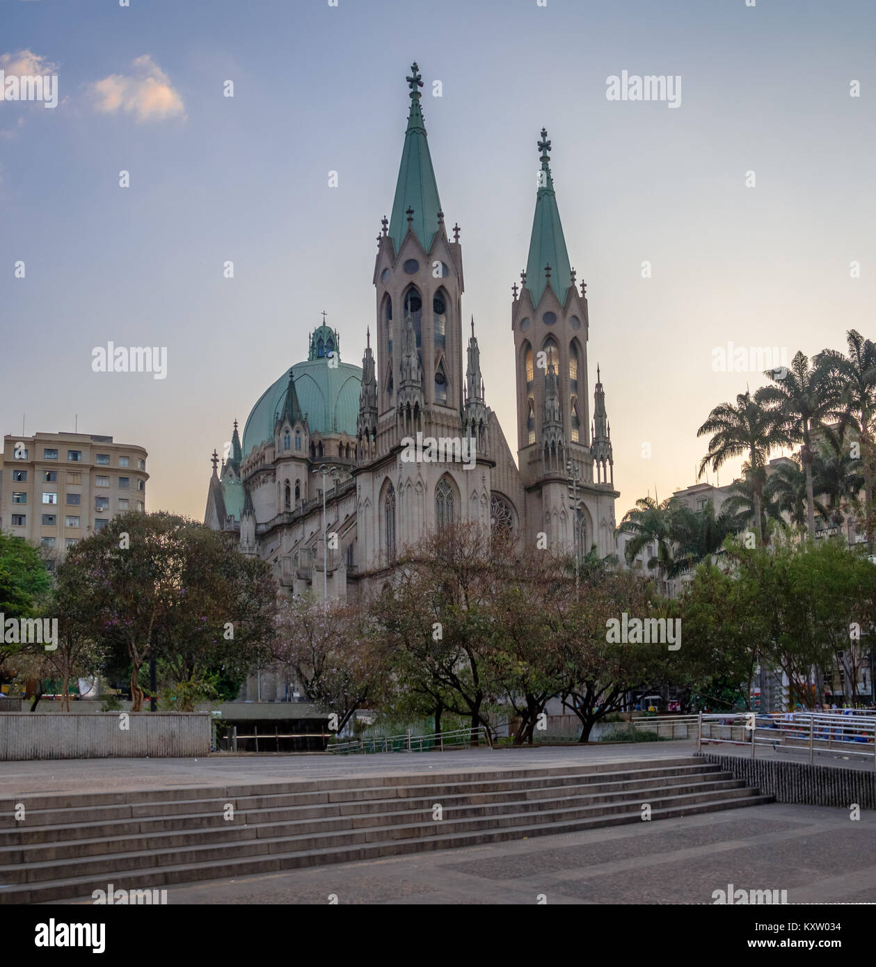 Cathédrale Se - São Paulo, Brésil Banque D'Images