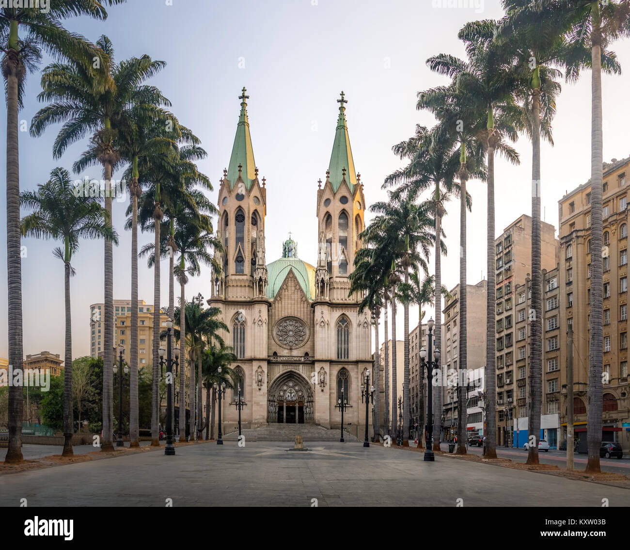 Cathédrale Se - São Paulo, Brésil Banque D'Images