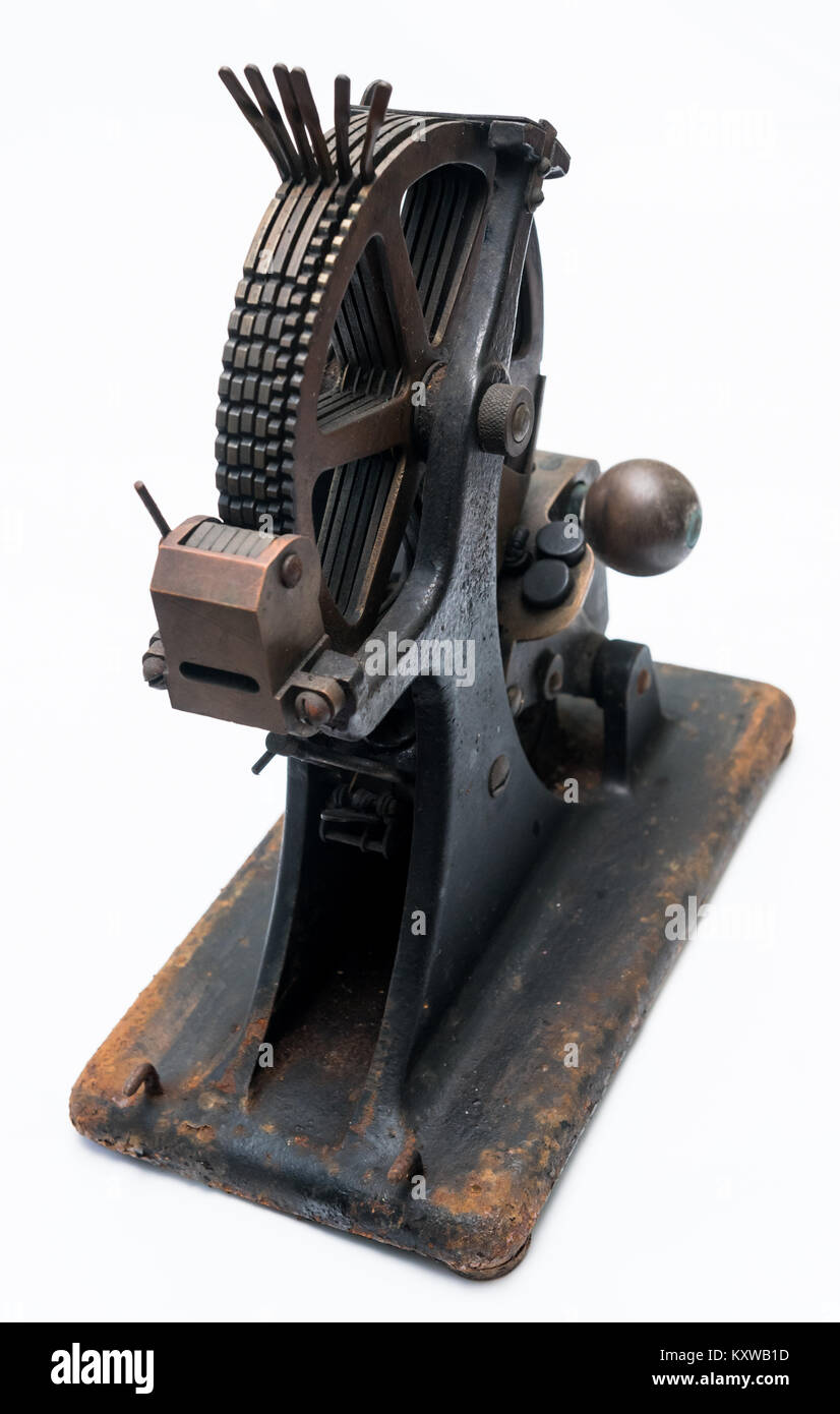 A & C Jenner machine de marquage Blanchisserie Banque D'Images