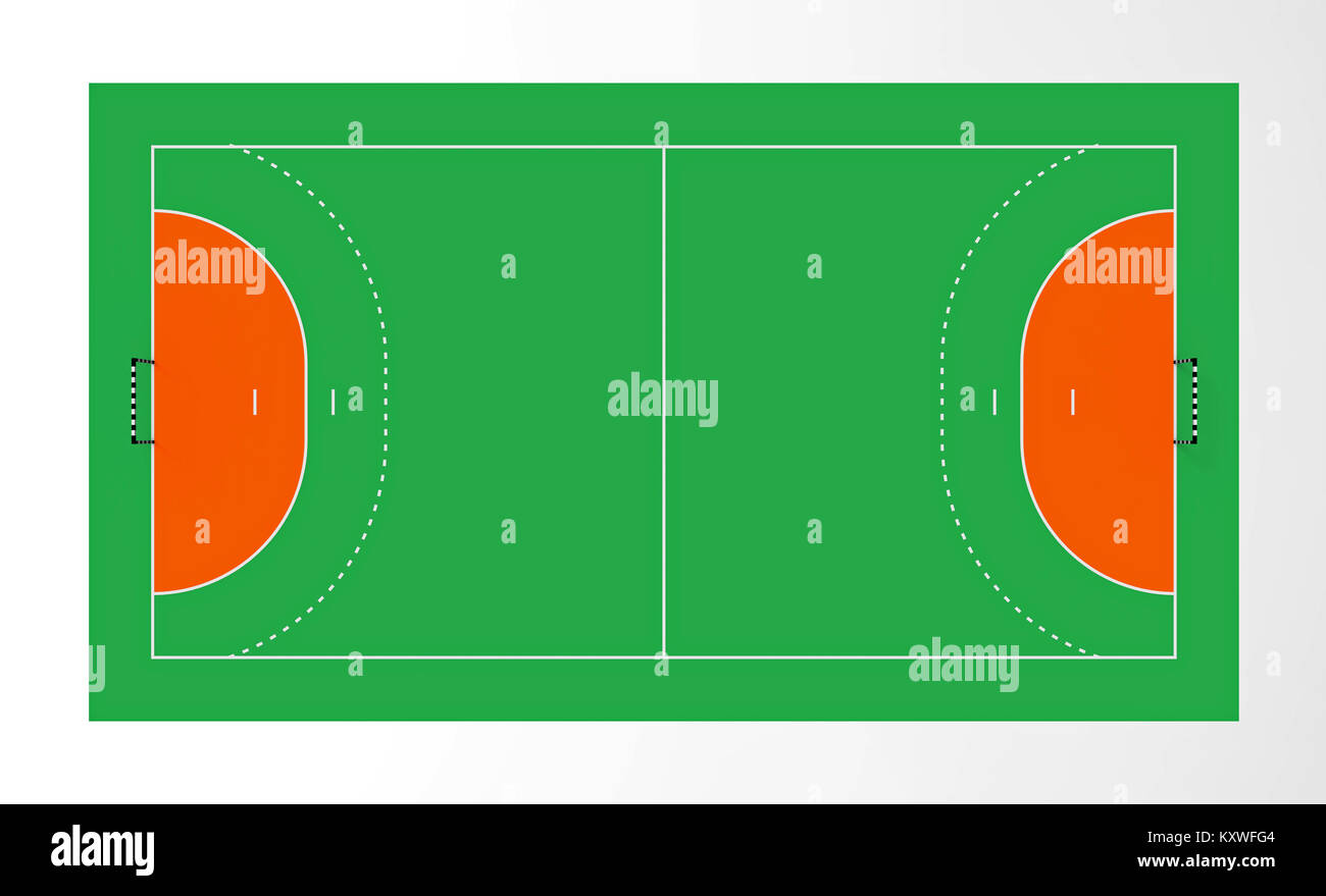 Handball avec marquages, de rendu 3D Banque D'Images