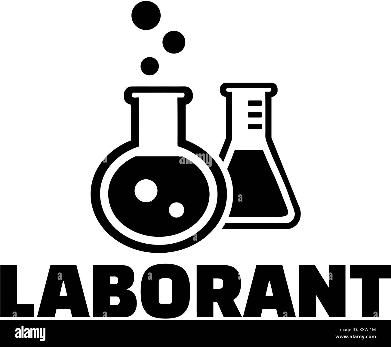 Technicien de laboratoire allemand titre de l'offre avec les tubes à essai Banque D'Images