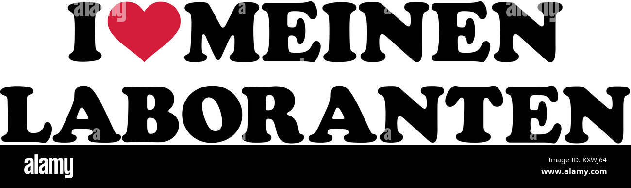 J'aime mon technicien de laboratoire allemand Banque D'Images