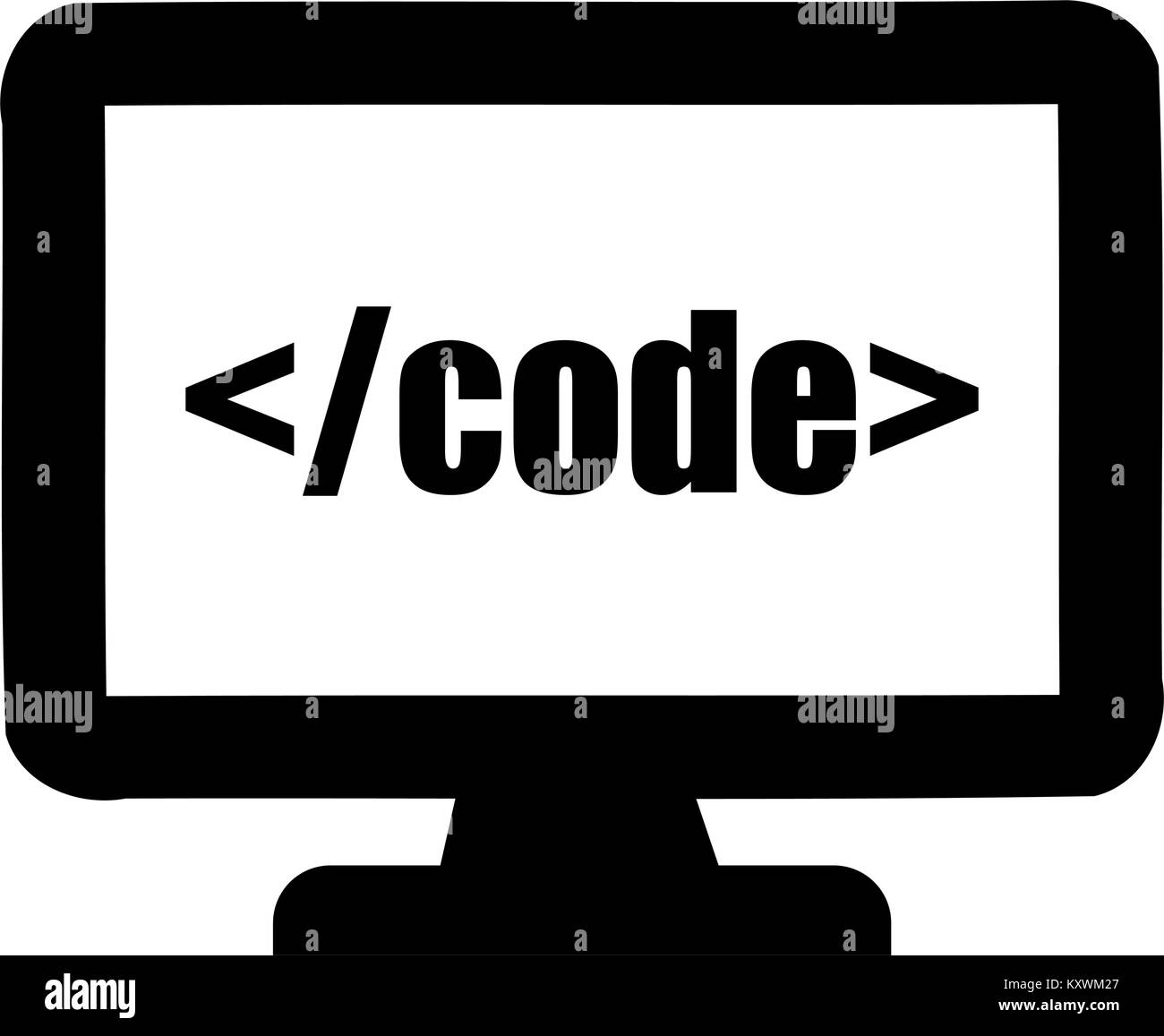 Développeur programmeur code moniteur Illustration de Vecteur