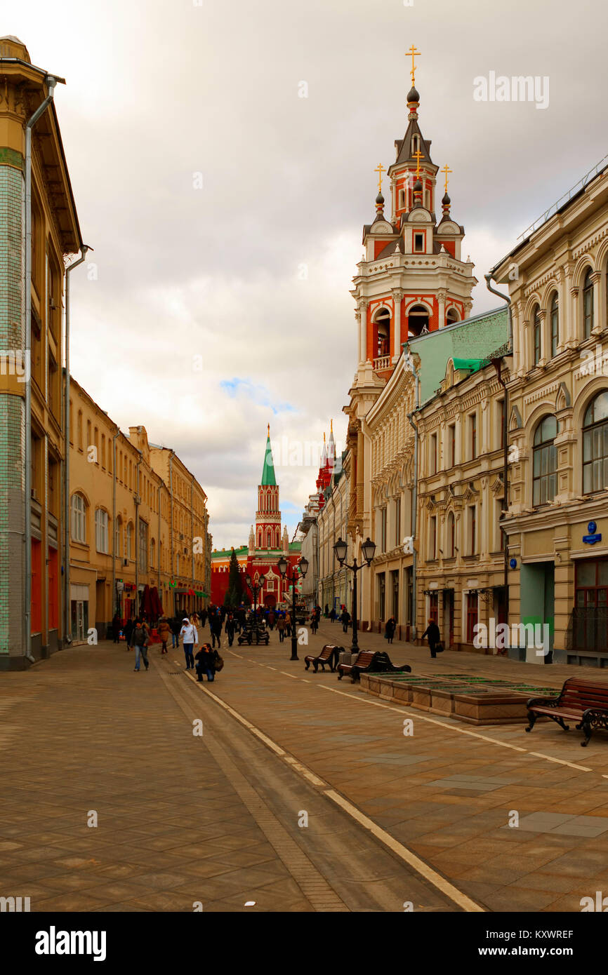 Moscou, Russia-April 9:2015, Moscou est la capitale et ville la plus peuplée de la Russie, avec 12,2 millions de résidents dans les limites de la ville et 17,1 milli Banque D'Images