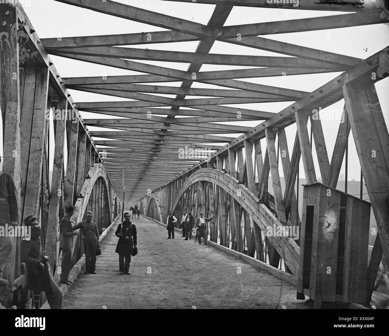 Pont des Chaînes sur le Potomac Banque D'Images