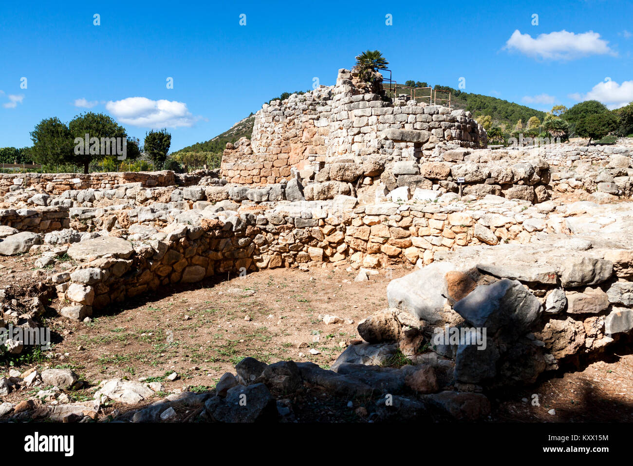 Ruines de l'ancienne civilisation nuragique de Palmavera. Alghero, Sardaigne. Italie Banque D'Images