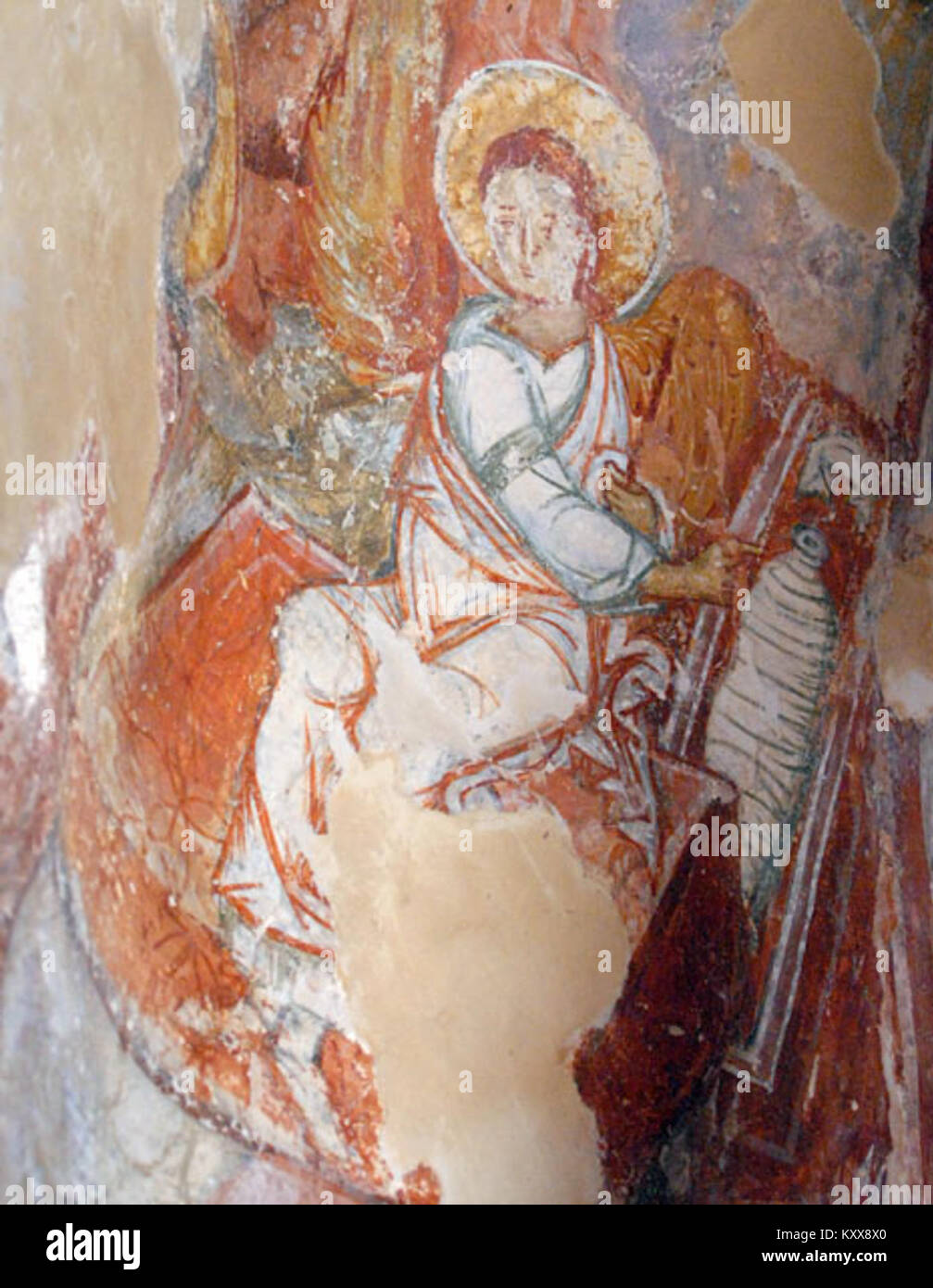 Fresques d'Athanase de kaliski représentant des scènes religieuses et iconographie orthodoxe, illustrant l'art chrétien médiéval et le patrimoine spirituel de l'Europe de l'est. Banque D'Images