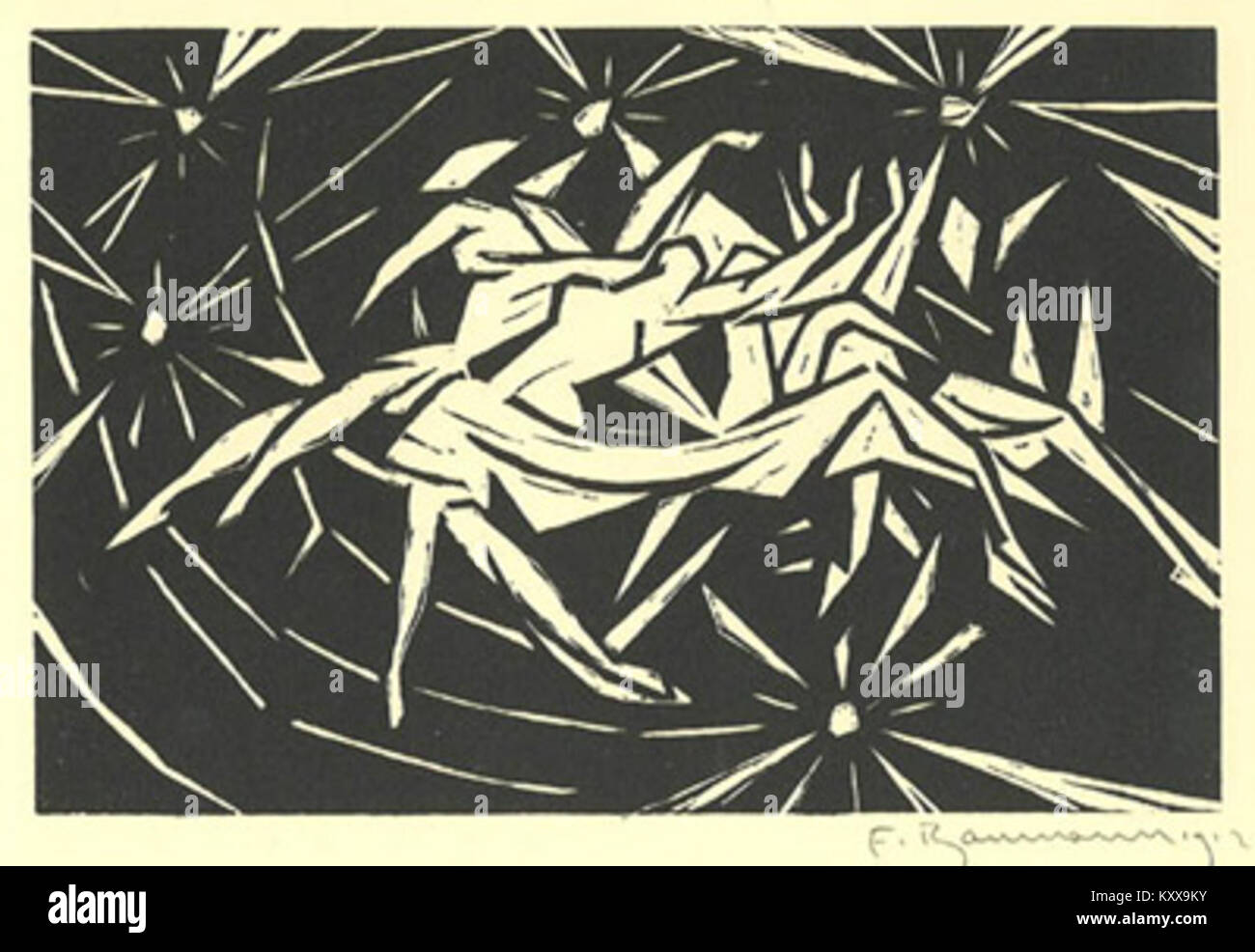 La peinture de Fritz Baumann de 1912 capture le mouvement dynamique des danseurs, mettant en valeur l’art du début du XXe siècle et la fascination culturelle pour le mouvement et la performance. Banque D'Images La peinture de Fritz Baumann de 1912 capture le mouvement dynamique des danseurs, mettant en valeur l’art du début du XXe siècle et la fascination culturelle pour le mouvement et la performance. Banque D'Images