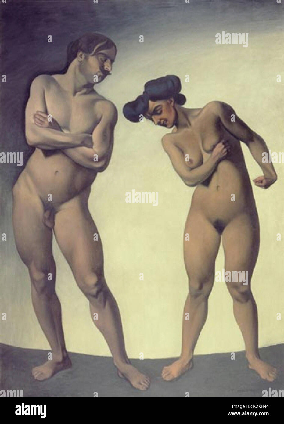 'La haine' (1908) de Félix Vallotton explore les thèmes de la colère et de l'intensité émotionnelle à travers une peinture détaillée et expressive. L’utilisation par Vallotton de la couleur, de la forme et des contrastes frappants souligne le courant émotionnel sous-jacent, reflétant une période de troubles sociaux et de troubles personnels. Banque D'Images