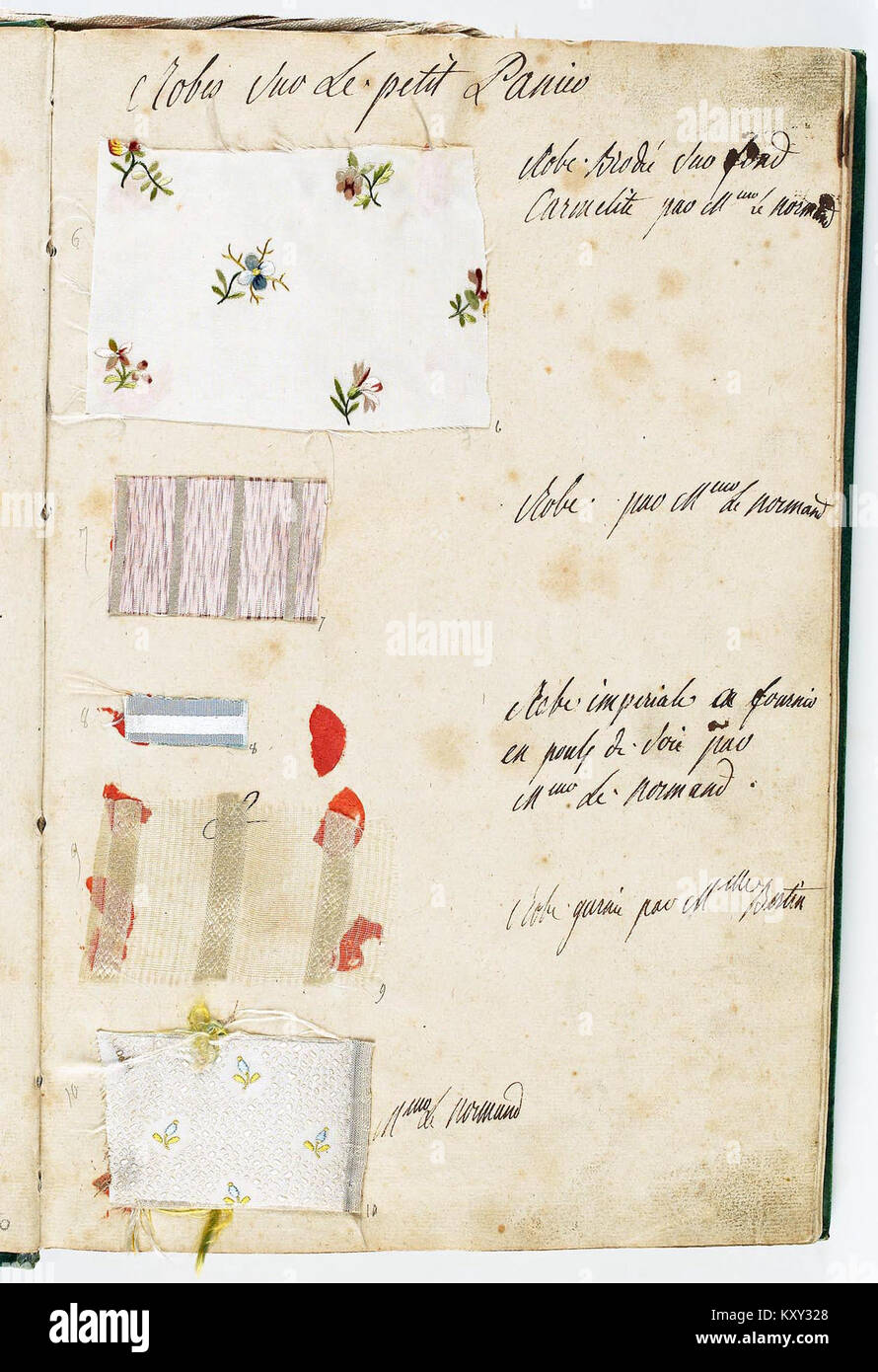 Gazette des atours de Marie-Antoinette 4 sur 43 - Archives nationales - AE-I-6 n°2 Banque D'Images