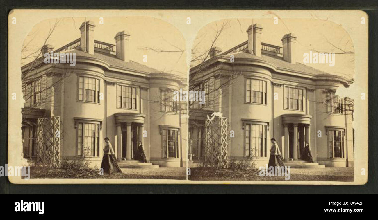 La photographie montre la résidence du major-général Benjamin F. Butler à Lowell, Massachusetts, capturant l'extérieur de la maison du XIXe siècle associée au chef de la guerre de Sécession et plus tard gouverneur. Banque D'Images