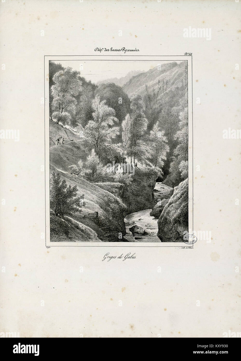 Gorges de Gabas (Basses Pyrénées) - Fonds Ancely - B315556101 UN REPORTER 051 Banque D'Images