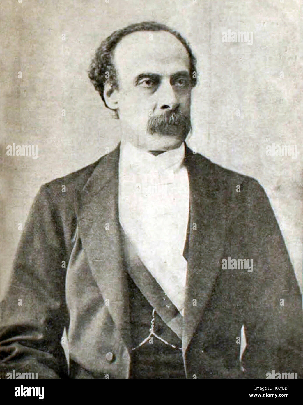 Le portrait montre José Manuel Balmaceda, président du Chili de 1886 à 1891, connu pour ses politiques de réforme libérale et dont le conflit avec le Congrès a déclenché la guerre civile de 1891 au Chili. Banque D'Images