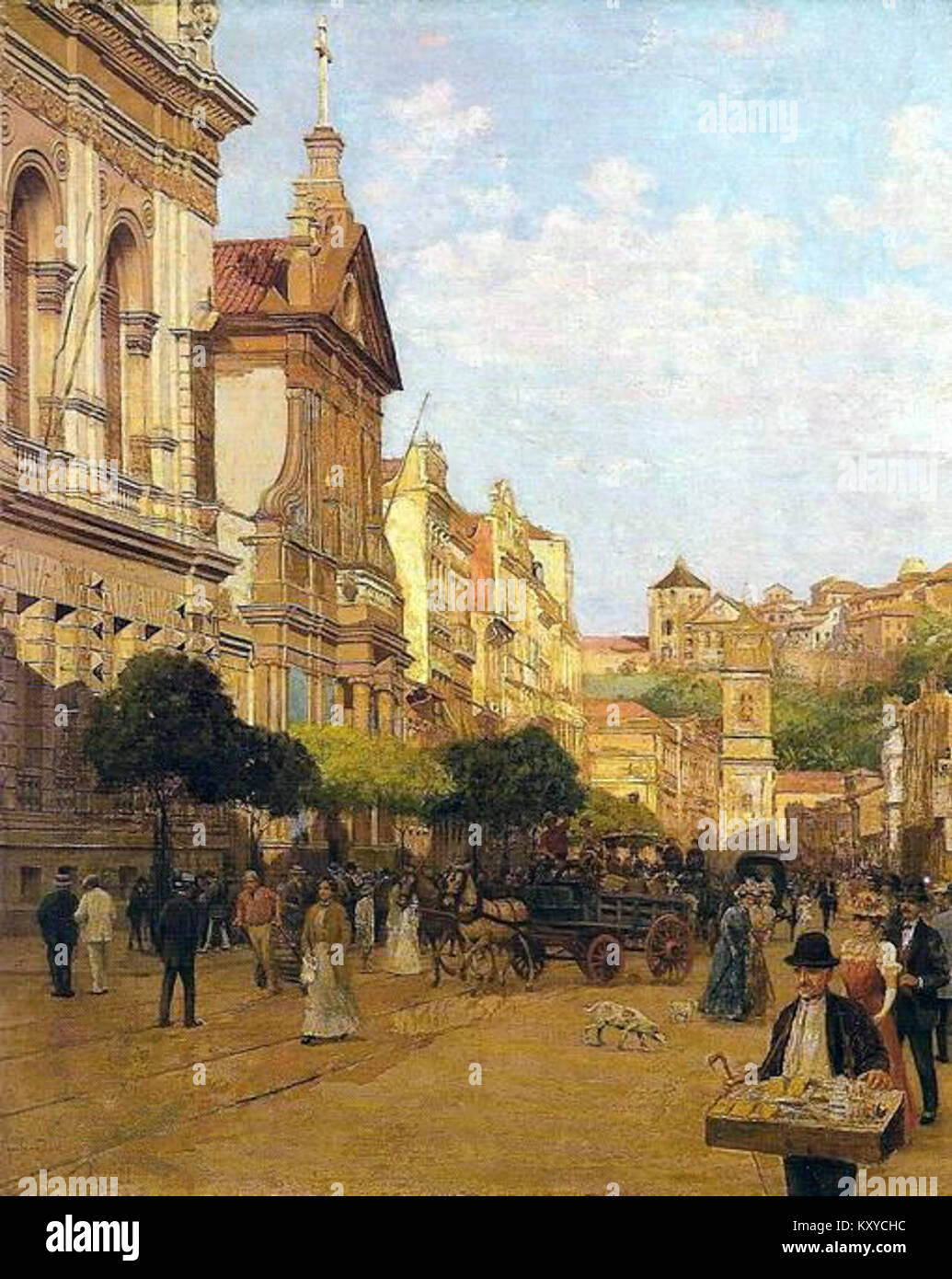 Référence à Gustavo Dall’Ara et Rua 1 de Março, une rue historiquement importante reconnue pour son rôle culturel et économique dans le développement urbain. Banque D'Images