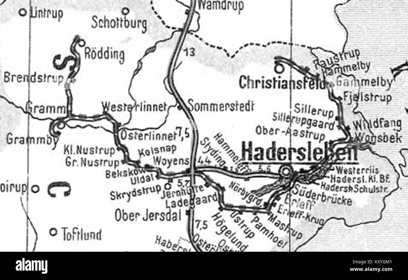 Hadeerslebener Kreisbahn, Grosser Atlas der Eisenbahnen von Mitteleuropa, 1902 Banque D'Images