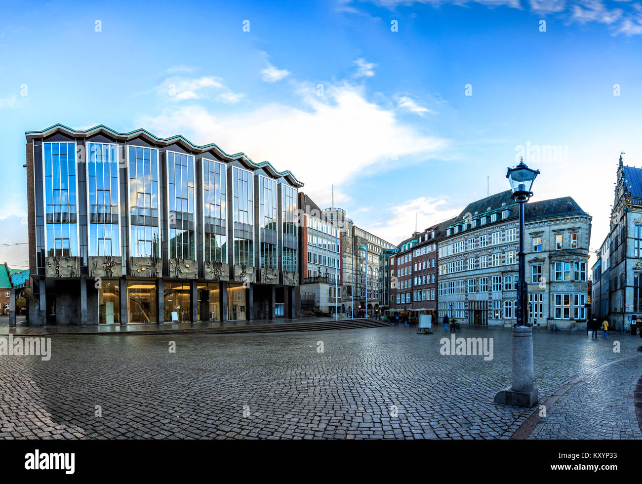 L'horizon de la place du marché principale de Brême, Allemagne Banque D'Images