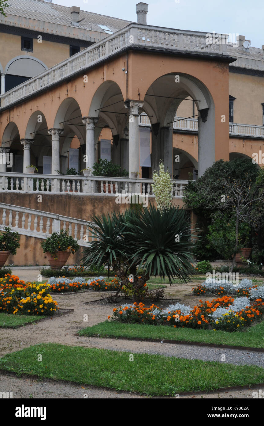 Jardin italien, Palace Andrea Doria, 2013, la villa du prince, Gênes, Ligurie, Italie. Banque D'Images