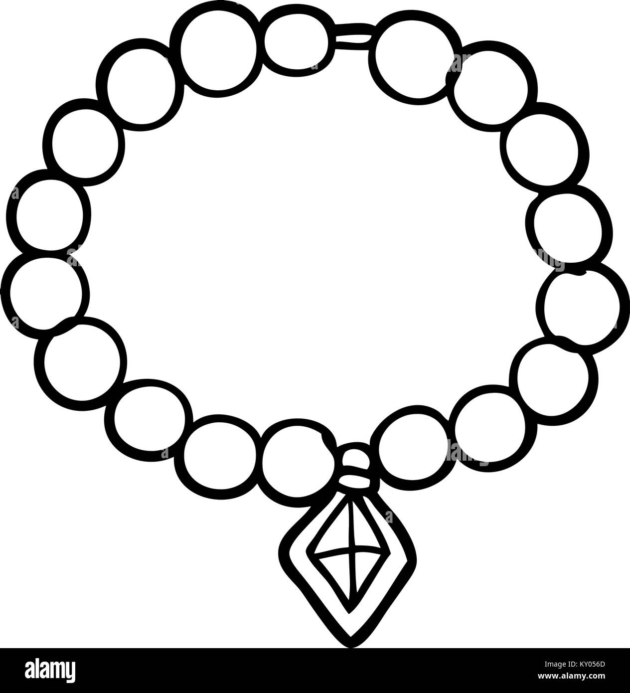 Collier de perles de dessin animé Image Vectorielle Stock - Alamy