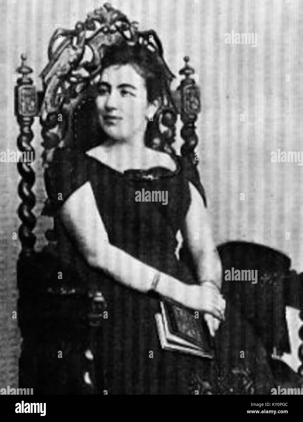 Hélène Vacaresco, également connue sous le nom d'Elena Văcărescu, est une poétesse, diplomate et membre de la famille littéraire Văcărescu, active à la fin du XIXe siècle et au début du XXe siècle. Banque D'Images