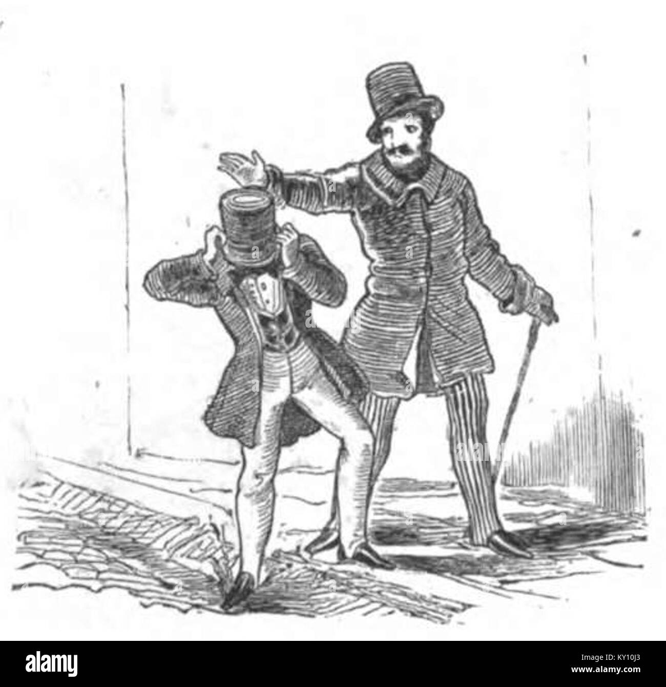 Fliegende Blätter est une publication satirique allemande du XIXe siècle présentant des caricatures et des illustrations qui commentent des événements sociaux et politiques. Banque D'Images