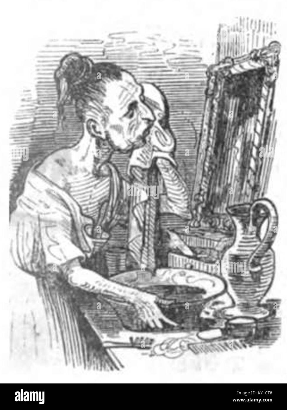 Un numéro de la revue satirique allemande 'Fliegende Blätter', numéro 1 076, avec un contenu humoristique et illustratif reflétant la satire culturelle et politique du XIXe siècle. Banque D'Images