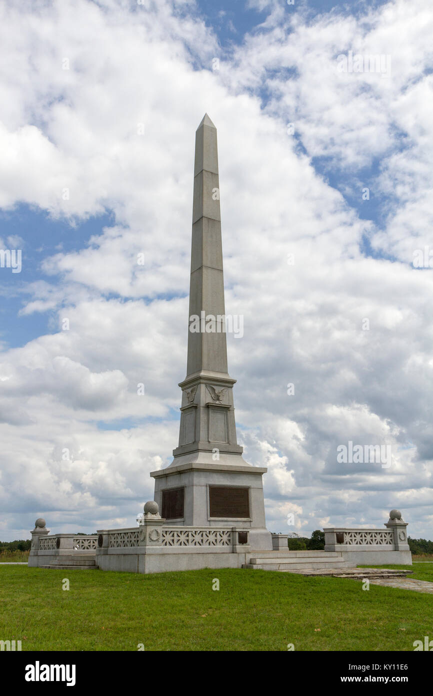 Les États-Unis Monument réguliers, Gettysburg National Military Park, Virginia, United States. Banque D'Images