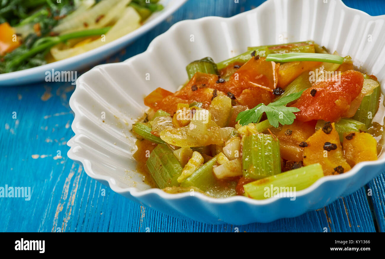 Daraba - Ragoût de légumes, la cuisine du Tchad, la cuisine africaine Banque D'Images