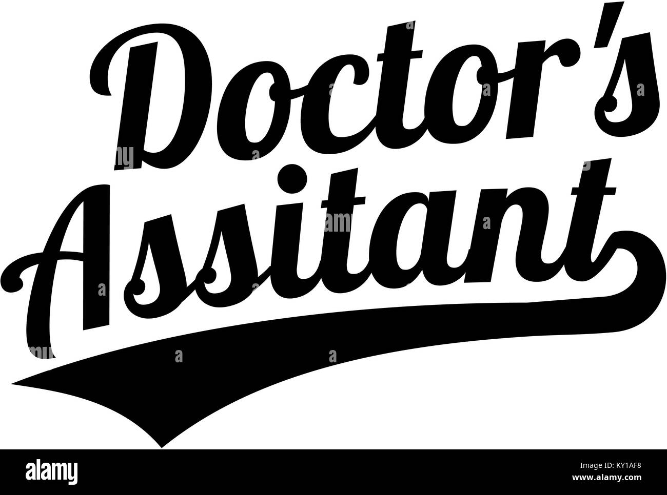 Assistant du médecin mot style retro Banque D'Images