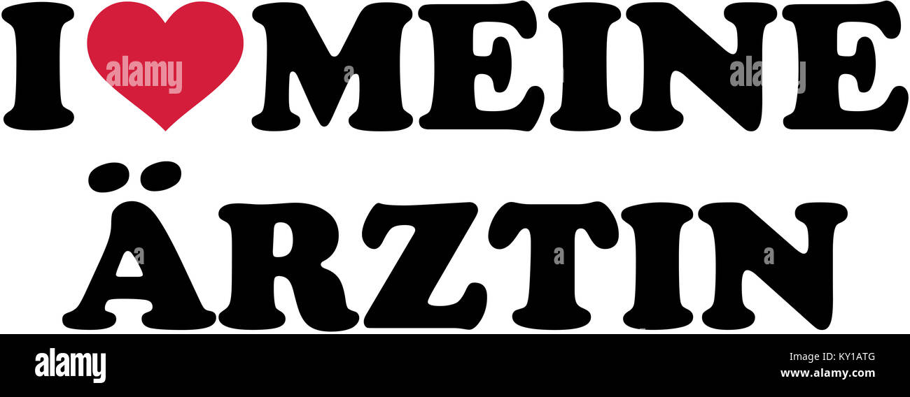 J'aime ma femme médecin allemand Banque D'Images
