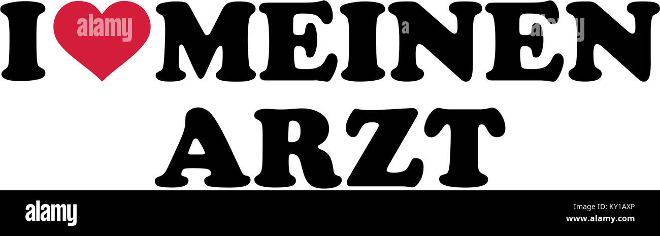 J'aime mon médecin allemand Banque D'Images