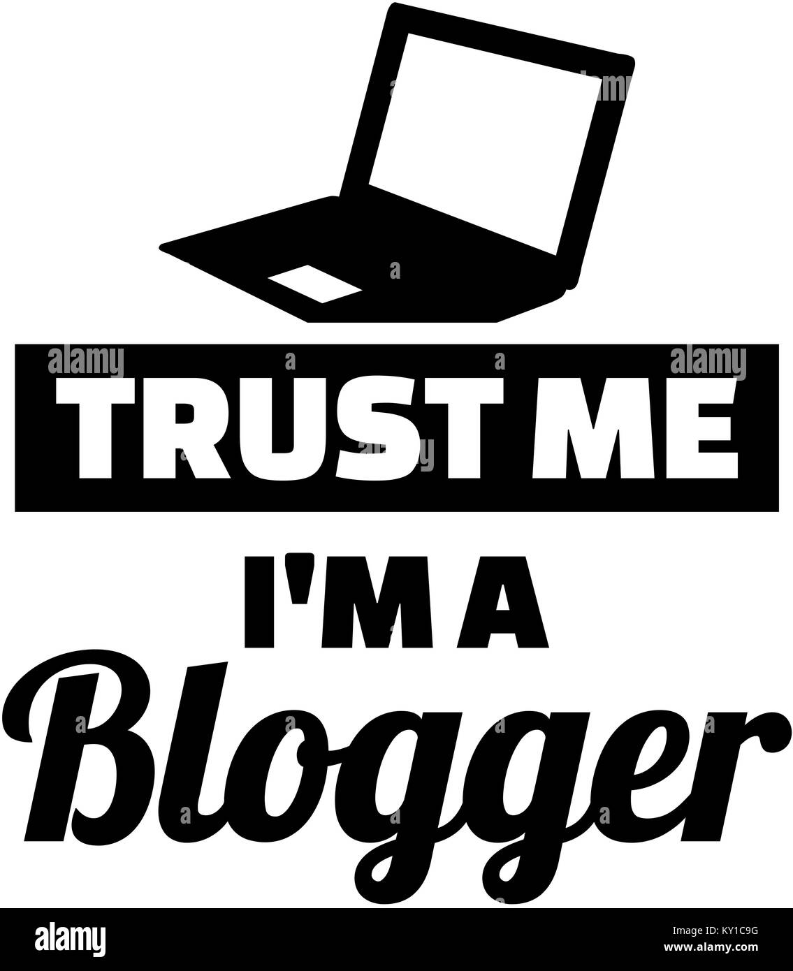 Croyez-moi je suis un blogueur Banque D'Images